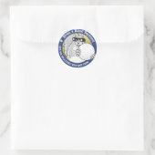 Blinder Squirrel Golf Runder Aufkleber (Tasche)