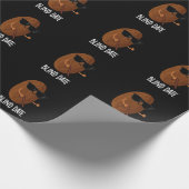 Blinder Zeitpunkt Funny Fruit Pun Dark BG Geschenkpapier (Ecke)