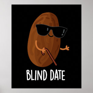 Blinder Zeitpunkt Funny Fruit Pun Dark BG Poster