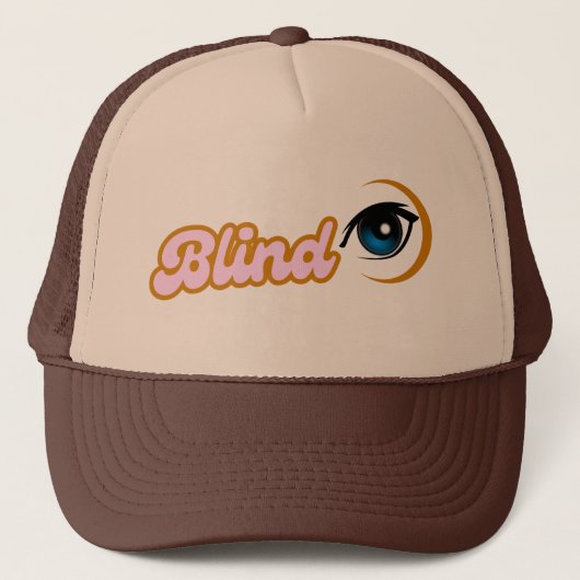 blindes Augensymbol Truckerkappe (Vorderseite)