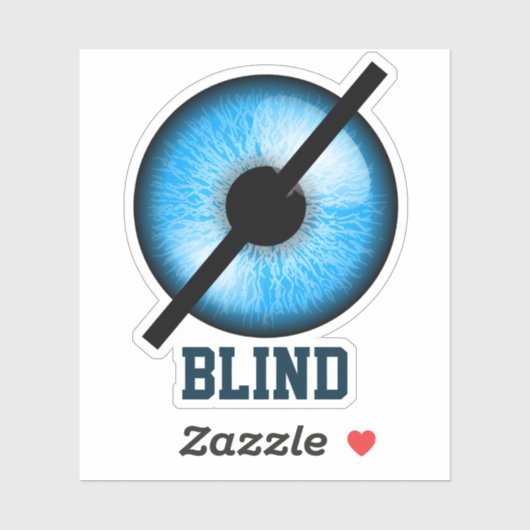 Blindes Blau Aufkleber (Blatt)