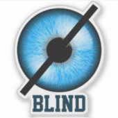 Blindes Blau Aufkleber (Vorderseite)