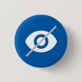 Blindes Blau Button (Vorderseite)