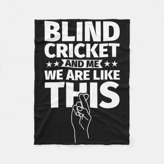 Blindes Cricket an mich Fleecedecke (Vorderseite)