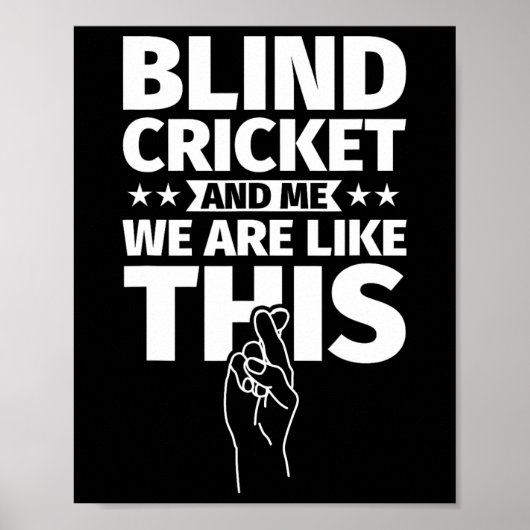Blindes Cricket an mich Poster (Vorne)