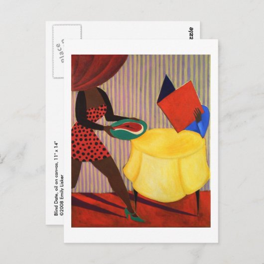 Blindes Datum Postkarte (Vorne/Hinten)