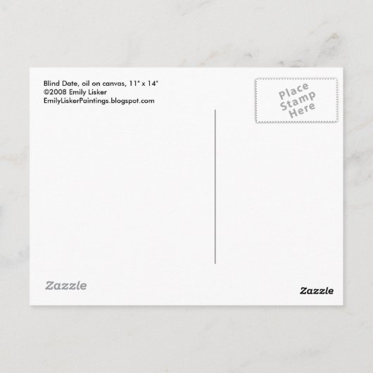 Blindes Datum Postkarte (Rückseite)