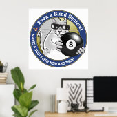 Blindes Eichhörnchenbecken Poster (Heimbüro)