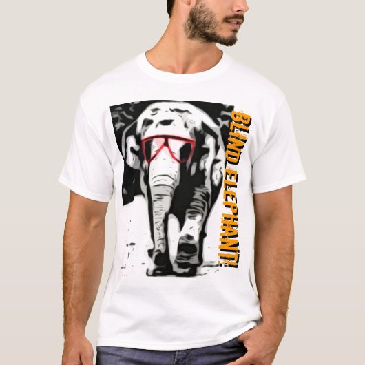 Blindes Elefant-T-Shirt T-Shirt (Vorderseite)