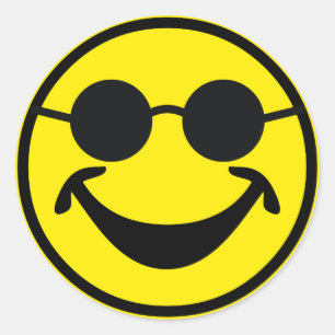 Blindes Gelb + Ihr backg. u. Ideen Runder Aufkleber