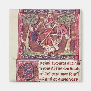 Blindes Göttin Vermögen mit König Arthur Magnet