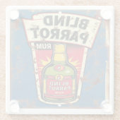 Blindes Parrot-Zeichen Glasuntersetzer (Rückseite)