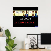 Blindes Plakat in voller Farbe (Heimbüro)