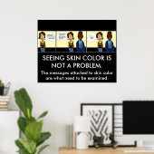 Blindes Plakat in voller Farbe (Heimbüro)