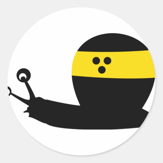 blindes Schneckensymbol Runder Aufkleber (Vorderseite)