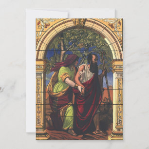 Blindes Tobit und Ehefrau Anna, Vintage Religion Einladung