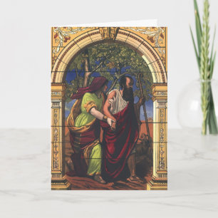 Blindes Tobit und Ehefrau Anna, Vintage Religion Karte