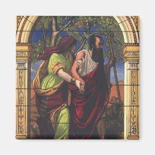 Blindes Tobit und Ehefrau Anna, Vintage Religion Magnet
