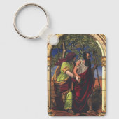 Blindes Tobit und Ehefrau Anna, Vintage Religion Schlüsselanhänger (Vorderseite)