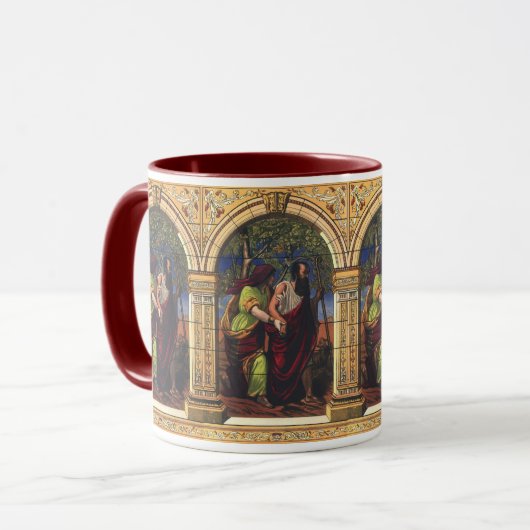 Blindes Tobit und Ehefrau Anna, Vintage Religion Tasse (Vorderseite Links)