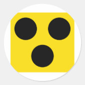 blindes Zeichen Runder Aufkleber (Vorderseite)