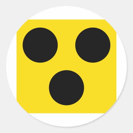 blindes Zeichen Runder Aufkleber (Vorderseite)