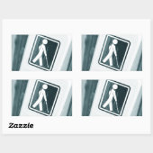 Blindes Zeichendesign Rechteckiger Aufkleber (Blatt)