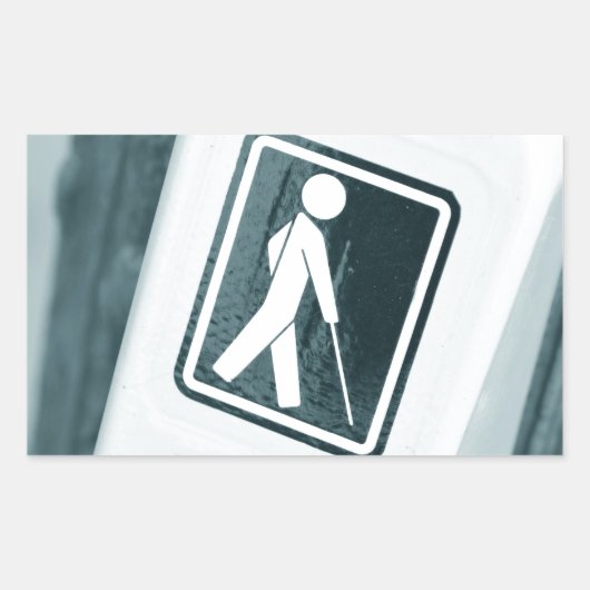 Blindes Zeichendesign Rechteckiger Aufkleber (Vorderseite)