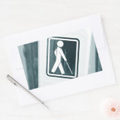 Blindes Zeichendesign Rechteckiger Aufkleber (Umschlag)