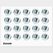Blindes Zeichendesign Runder Aufkleber (Blatt)
