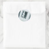 Blindes Zeichendesign Runder Aufkleber (Tasche)
