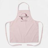 Blindfarben Firmenlogo + Text Firmenmarke Long Schürze (Vorderseite)