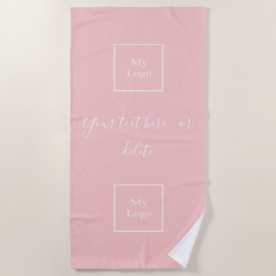 Blindfarben, weißes Firmenlogo - Text Strandtuch