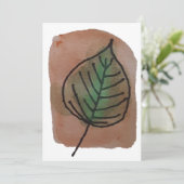 Blindfarbenblatt Dankeskarte (Stehend Vorderseite)