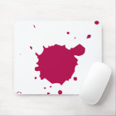 Blindfarbendekor-Design für rote Splash-Drops Mousepad (Mit Mouse)