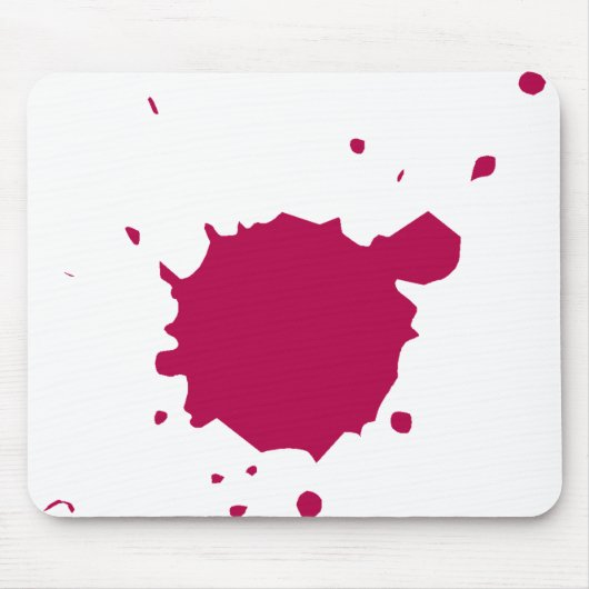 Blindfarbendekor-Design für rote Splash-Drops Mousepad (Vorne)