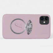 Blindfarbener Diamant und rosa Pink-Gehäuse Case-Mate iPhone Hülle (Rückseite (Horizontal))