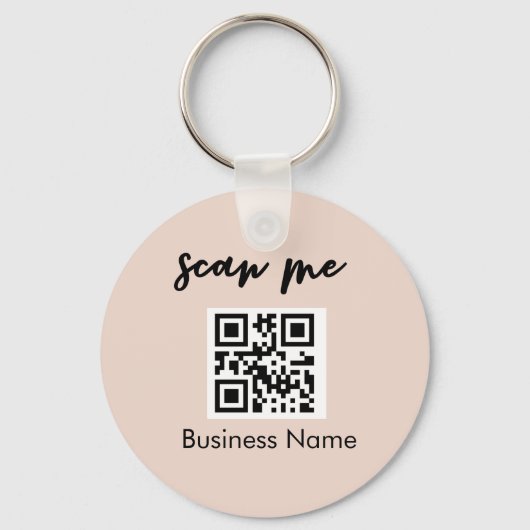 Blindfarbener QR-Code Visitenkarte Ihr Logo Schlüsselanhänger (Vorderseite)