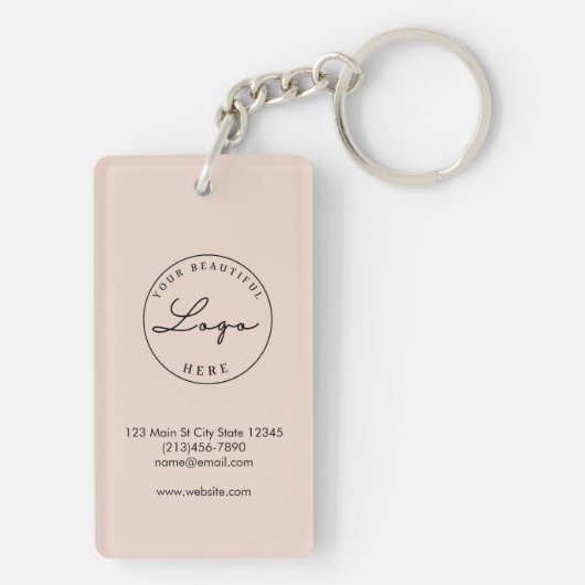 Blindfarbener QR-Code Visitenkarte Ihr Logo Schlüsselanhänger (Rückseite)