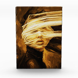 Blindfolded Woman – Surreal Oil Art Fotoblock