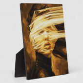 Blindfolded Woman – Surreal Oil Art Fotoplatte (Seite)