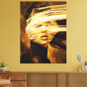 Blindfolded Woman – Surreal Oil Art Leinwanddruck (Insitu (Wohnzimmer))