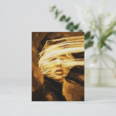 Blindfolded Woman – Surreal Oil Art Postkarte (Stehend Vorderseite)