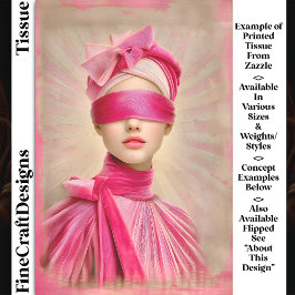 Blindgefaltete Frau, rosa Skarabäerin DH9L Decoupa Seidenpapier