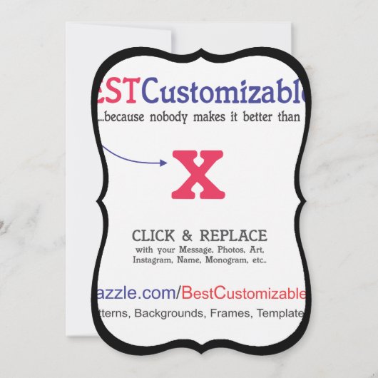 Blindgeschenk-Vorlage Einladung (Rückseite)