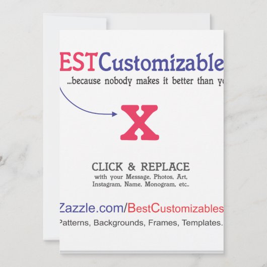 Blindgeschenk-Vorlage Einladung (Rückseite)