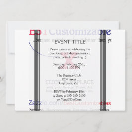 Blindgeschenk-Vorlage Einladung