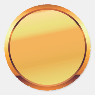 Blindgoldschablone Den Text hinzufügen Moderne B Runder Aufkleber