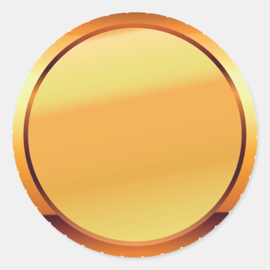 Blindgoldschablone |Den Text hinzufügen |Moderne B Runder Aufkleber (Vorderseite)