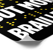 Blindheit für Blinde Menschen Blinde Person Braill Poster (Ecke)